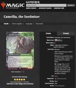 MTG Magic the Gathering Bloomburrow Borderless Foil #328 Camellia the Seedmiser - Image 3