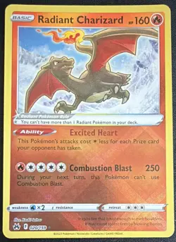 Pokemon Radiant Charizard 020/159 SWSH: Crown Zenith Radiant Rare Holo ENG - Image 1