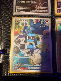 Riolu 215/198 SV01: Scarlet & Violet Base Set Holo pokemon card riolu card - Image 1
