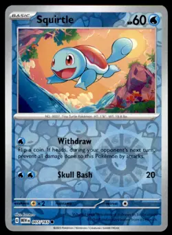 Squirtle 007/165 Common 151 Pokemon Reverse Holo Lightly Played - Image 1