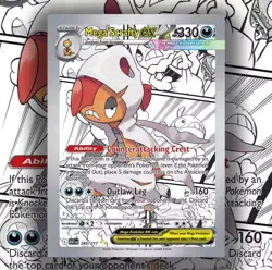 Mega Scrafty SIR full Art | Pokemon Comic Style Fan Art Non Tcg - Image 1