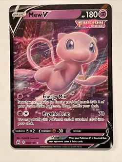 NM Pokemon Crown Zenith Mew V Ultra Rare 060 #060/159 - Image 1