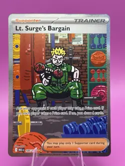 Pokemon TCG Lt. Surges Bargain SIR Trainer 185/132 Mega Evolutions Near Mint - Image 1