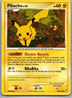 Pikachu 94/123 Common Mysterious Treasures Pokemon Lightly Played - Image 1