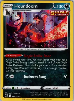 Houndoom 096/163 Holo Rare Battle Styles Holo NM - Image 1