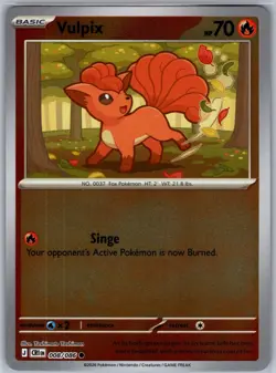 Vulpix 008/086 ME04: Chaos Rising Common Reverse Holo Near Mint - Image 1