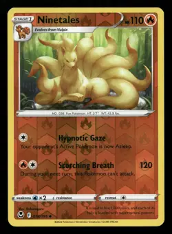 Ninetales 018/195 Silver Tempest Uncommon Reverse Holo Near Mint - Image 1