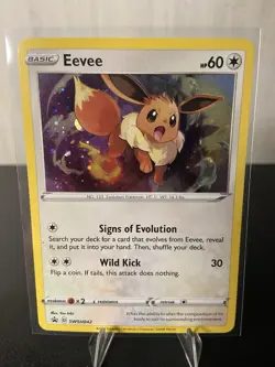 Pokemon Eevee TCG Sword & Shield Promo SWSH042 Black Star - Image 1