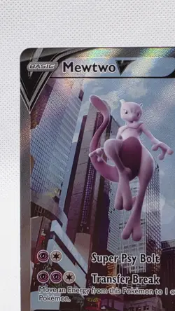 Mewtwo V (Alternate Full Art) 072/078 Pokemon GO Holo - Image 3