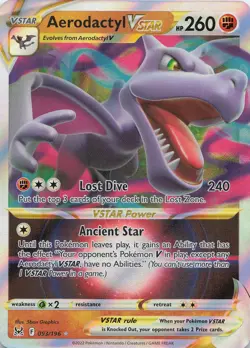 Aerodactyl VSTAR 093/196 Holo VSTAR Rare Lost Origin Pokemon NM/M - Image 1