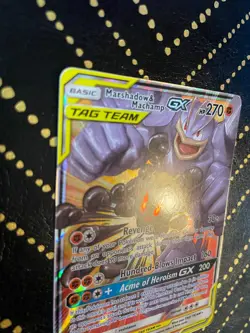 2019 Pokemon Sun and Moon Unbroken Bonds Marshadow & Machamp GX #82 NM - Image 2