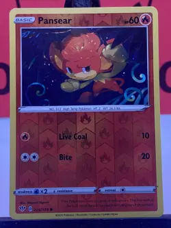 Pansear 026/189 Darkness Ablaze Pokemon TCG Reverse Holo Common 2020 NM - Image 3
