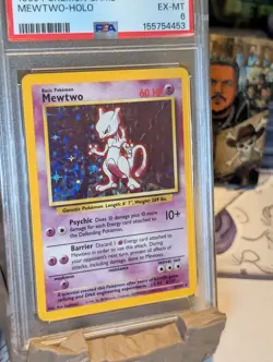 1999 Pokemon Base Set Unlimited Mewtwo Holo 10/102 PSA 6 EX-MT - Original Owner - Image 2