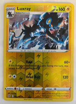 Pokemon - LUXRAY 062/192 - Rebel Clash - Reverse Holo Rare - NM/M - Image 1