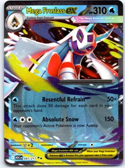 Mega Froslass ex 047/217 Double Rare Ascended Heroes Pokemon Holo Near Mint - Image 1