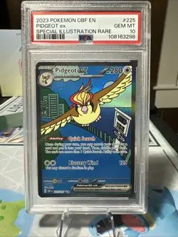 Pokemon TCG Pidgeot ex 225/197 Obsidian Flames SIR Holo EN PSA 10 - Image 1
