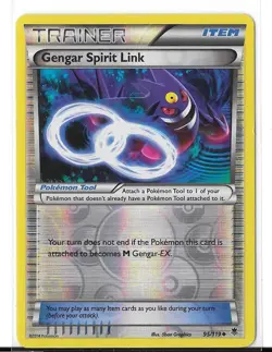 2014 Pokemon Trainer Gengar Spirit Link 95/119 Uncommon Reverse Holo - Image 1