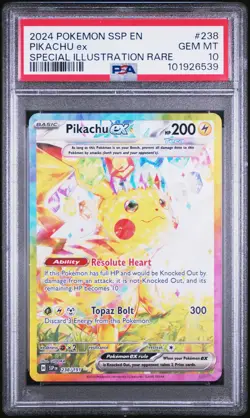 PSA 10 Pikachu Ex 2024 Pokemon Ssp En-Surging Sparks #238 - Image 1