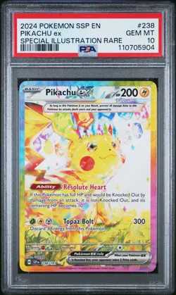 PSA 10 Pikachu Ex 2024 Pokemon Ssp En-Surging Sparks #238 - Image 1
