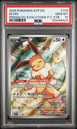 PSA 10 Eevee 2025 Pokemon Svp En-Sv Black Star Promo #173 - Image 1