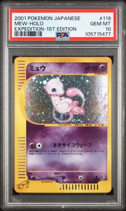 PSA 10 Mew-Holo 2001 Pokemon Japanese Expedition #119 - Image 1