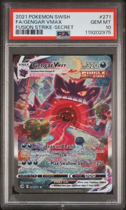PSA 10 Fa/Gengar Vmax 2021 Pokemon Sword & Shield Fusion Strike #271 - Image 1