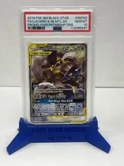 2019 Pokemon Black Star Promo Lucario & Melmetal GX #SM192 PSA 10 - Image 1