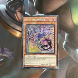 Yugioh EM:P Meowmine MP25-EN054 1st Edition Prismatic Secret Rare NM - Image 1