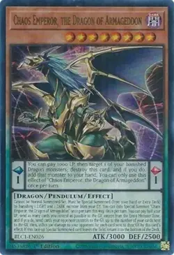 Yugioh! MP Chaos Emperor, the Dragon of Armageddon - BLC1-EN026 - Ultra Rare - 1 - Image 1