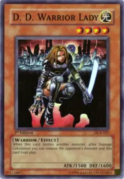 Yugioh! MP D.D. Warrior Lady - DCR-027 - Super Rare - Unlimited Edition Moderate - Image 1