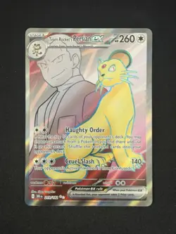 Pokemon TCG Team Rocket's Persian EX Ultra Rare Full Art Holo 219/182 English - Image 1
