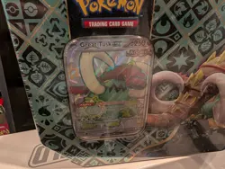 Pokemon Scarlet & Violet Paldean Fates Great Tusk EX Tin 5 Boosters Sealed!! - Image 1