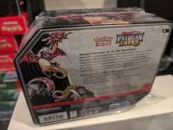 Pokemon Scarlet & Violet Paldean Fates Great Tusk EX Tin 5 Boosters Sealed!! - Image 4
