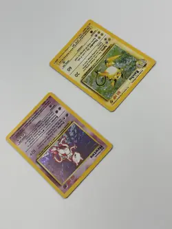 Pokemon TCG Base Set Holo LP Lot Raichu 14/102 + Mewtwo 10/102 ***NICE*** - Image 4