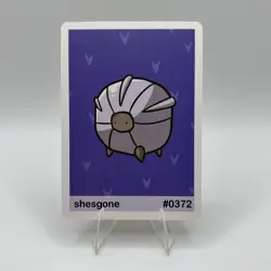 Pookiemoot Gen 3 - Shesgone (Shelgon) #0372 - Pokemon Fan Art Non TCG - Image 1