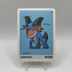 Pookiemoot Gen 3 - Swamper (Swampert) #0260 - Pokemon Fan Art Non TCG - Image 1