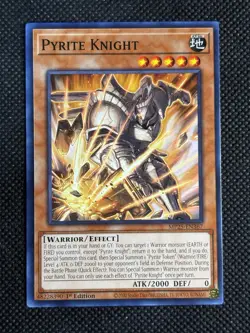 Yugioh! 3x Pyrite Knight MP25-EN367 Common 1st Ed NM - Image 2