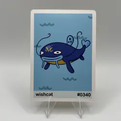 Pookiemoot Gen 3 - Wishcat (Whishcash) #0340 - Pokemon Fan Art Non TCG - Image 1