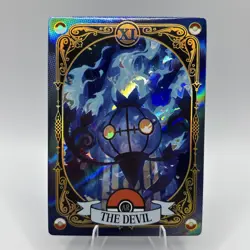 Pokemon Mengka 2.0 - Chandelure AR 11 / XI Tarot "The Devil" - Non TCG Fan Made - Image 1