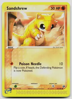 Sandshrew 75/100 Sandstorm Pokemon LP - Image 1