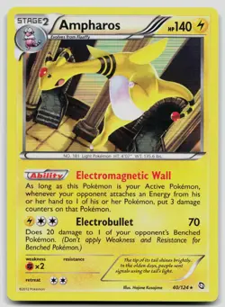 Ampharos 40/124 Dragons Exalted Holo Pokemon LP - Image 1