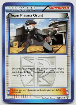 Team Plasma Grunt 125/135 Plasma Storm Pokemon NM - Image 1