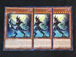 3x YuGiOh! Mikazukinoyaiba, the Moon Fang Dragon MP25-EN346 Common 1st Near Mint - Image 1