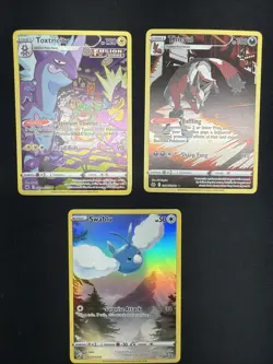 Lot of 3 Pokemon TCG Crown Zenith Galarian Gallery - Swablu, Thievul,Toxricity - Image 1