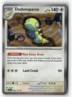 DUDUNSPARCE 080/131 HOLO RARE PRISMATIC EVOLUTIONS POKEMON HOLO NEAR MINT - Image 1