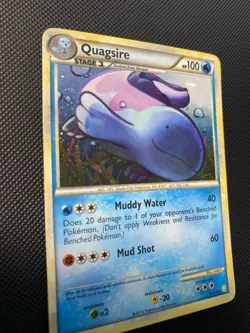 Quagsire 9/123 Holo Rare HeartGold & SoulSilver Pokemon - MP - Image 4