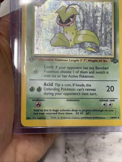 Pokemon TCG Victreebel Jungle 14/64 Holo Unlimited Holo Rare 1st Edition MP+ Vtg - Image 3