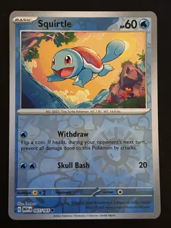 Squirtle #007/165 - Scarlet & Violet: 151 - Reverse Holo - Pokemon TCG - NM - Image 1
