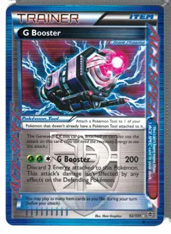G Booster 92/101 ACE Spec Rare Plasma Blast Pokemon DMG Mostly Back - Image 1