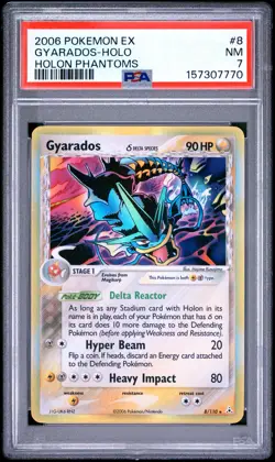 Pokemon Gyarados Holo Holon Phantoms 8/110 PSA 7 - Image 1